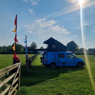 Sunshine over the campsite